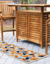 Bahama Breeze Outdoor Collection Area Rug - Nassau Runner Gray  lifestyle 177