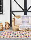 Bahama Breeze Outdoor Collection Area Rug - Nassau Rectangle Beige  lifestyle 13