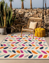 Bahama Breeze Outdoor Collection Area Rug - Nassau Square Beige  lifestyle 178