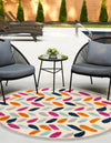 Bahama Breeze Outdoor Collection Area Rug - Nassau Round Beige  lifestyle 66