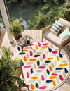Bahama Breeze Outdoor Collection Area Rug - Nassau Round Beige  lifestyle 179