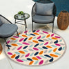 Bahama Breeze Outdoor Collection Area Rug - Nassau Round Beige  lifestyle 97