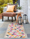 Bahama Breeze Outdoor Collection Area Rug - Nassau Runner Beige  lifestyle 108