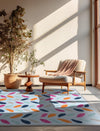 Bahama Breeze Outdoor Collection Area Rug - Nassau Square Blue  lifestyle 145
