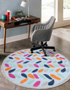 Bahama Breeze Outdoor Collection Area Rug - Nassau Round Blue  lifestyle 146