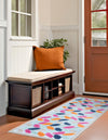 Bahama Breeze Outdoor Collection Area Rug - Nassau Runner Blue  lifestyle 171