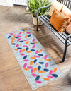 Bahama Breeze Outdoor Collection Area Rug - Nassau Runner Blue  lifestyle 183