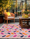 Bahama Breeze Outdoor Collection Area Rug - Nassau Square Pink  lifestyle 112