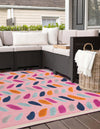 Bahama Breeze Outdoor Collection Area Rug - Nassau Square Pink  lifestyle 136