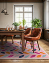 Bahama Breeze Outdoor Collection Area Rug - Nassau Square Pink  lifestyle 196