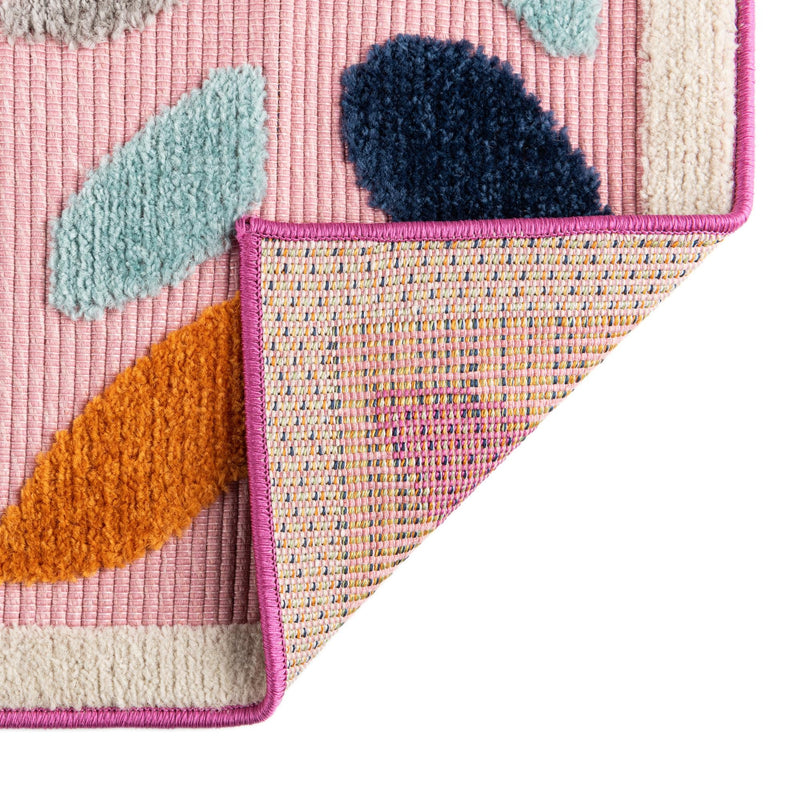 Bahama Breeze Outdoor Collection Area Rug - Nassau Square Pink  lifestyle 50