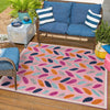 Bahama Breeze Outdoor Collection Area Rug - Nassau Square Pink  lifestyle 68