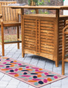 Bahama Breeze Outdoor Collection Area Rug - Nassau Runner Pink  lifestyle 138