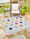 Bahama Breeze Outdoor Collection Area Rug -  Harbour Square Gray  lifestyle 45