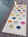 Bahama Breeze Outdoor Collection Area Rug -  Harbour Runner Gray  lifestyle 154