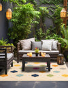 Bahama Breeze Outdoor Collection Area Rug -  Harbour Square Beige  lifestyle 155