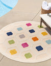 Bahama Breeze Outdoor Collection Area Rug -  Harbour Round Beige  lifestyle 35