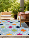 Bahama Breeze Outdoor Collection Area Rug -  Harbour Square Blue  lifestyle 158
