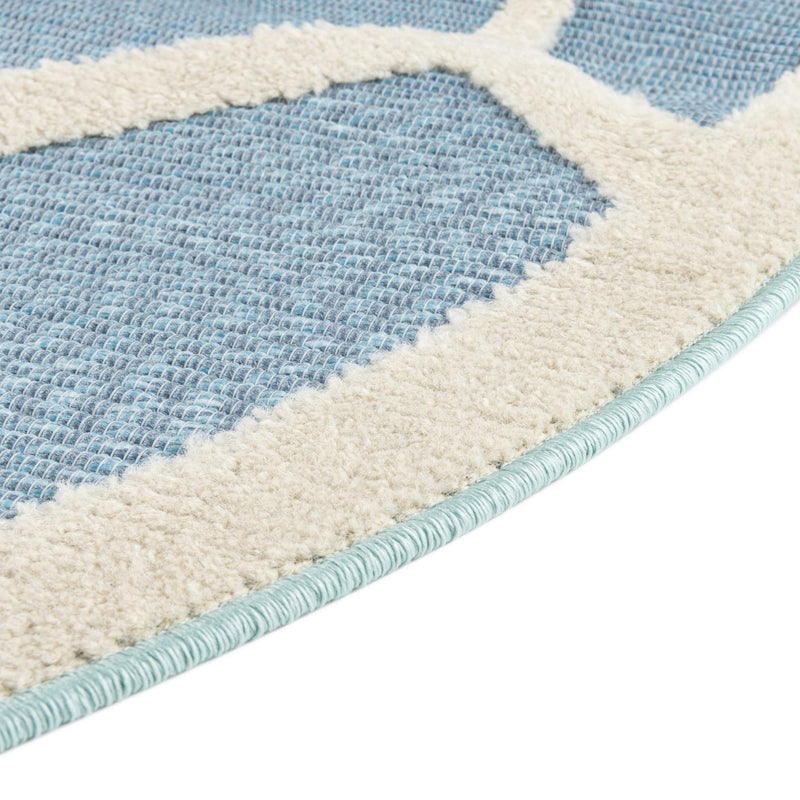 Bahama Breeze Outdoor Collection Area Rug -  Harbour Round Blue  lifestyle 79