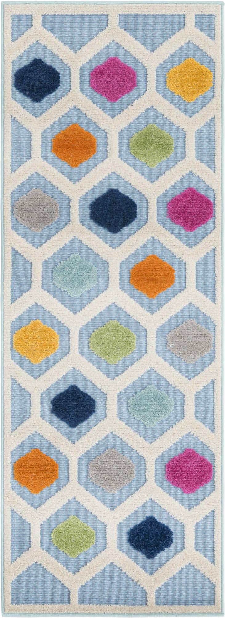 Bahama Breeze Outdoor Collection Area Rug -  Harbour Runner Blue  lifestyle 57