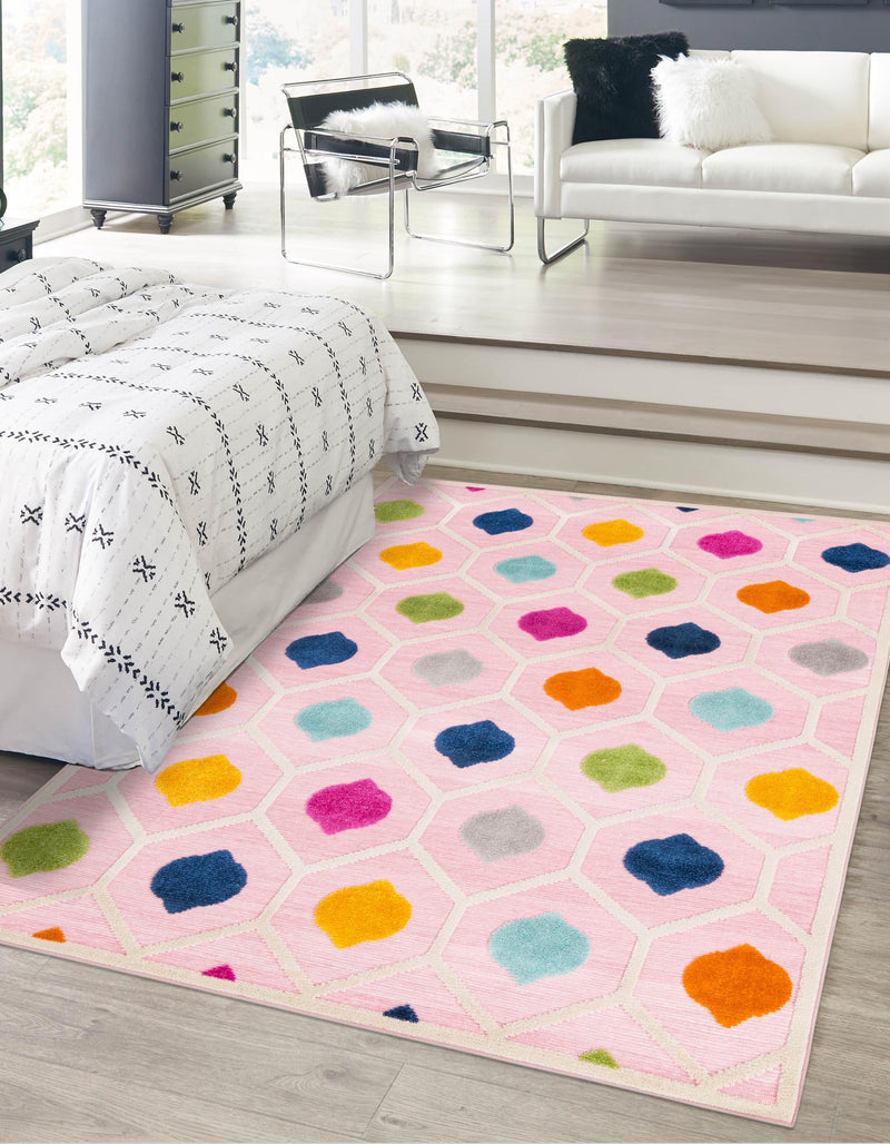Bahama Breeze Outdoor Collection Area Rug -  Harbour Rectangle Pink  lifestyle 19