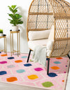 Bahama Breeze Outdoor Collection Area Rug -  Harbour Rectangle Pink  lifestyle 35