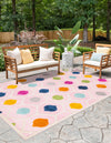 Bahama Breeze Outdoor Collection Area Rug -  Harbour Rectangle Pink  lifestyle 39