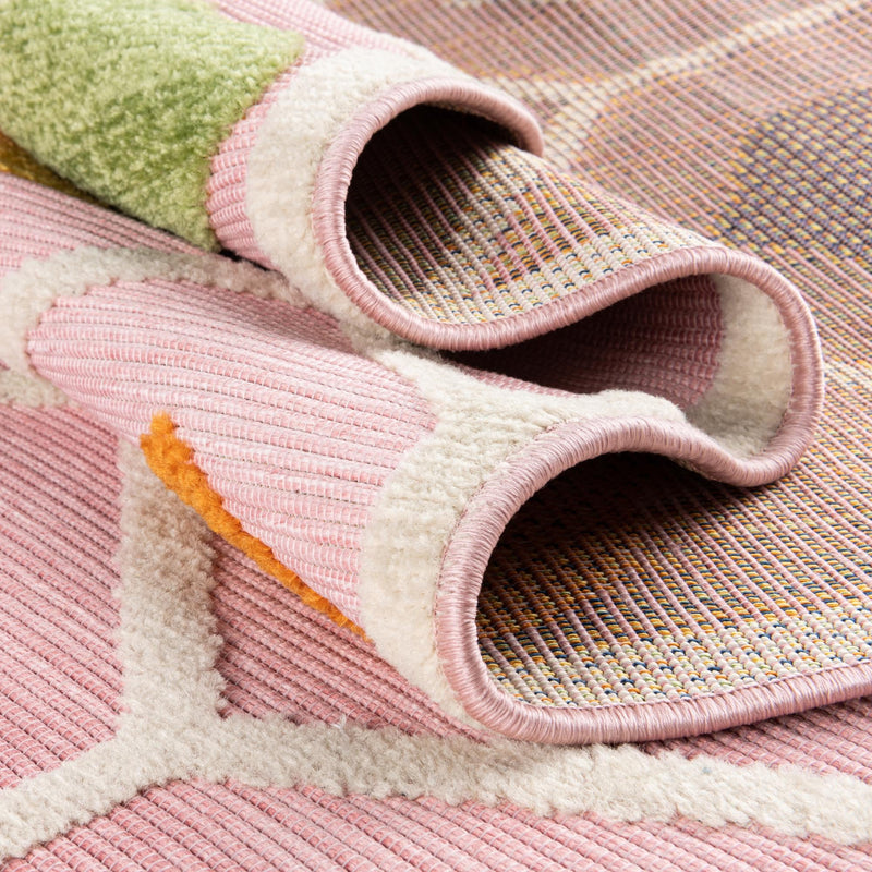 Bahama Breeze Outdoor Collection Area Rug -  Harbour Rectangle Pink  lifestyle 26