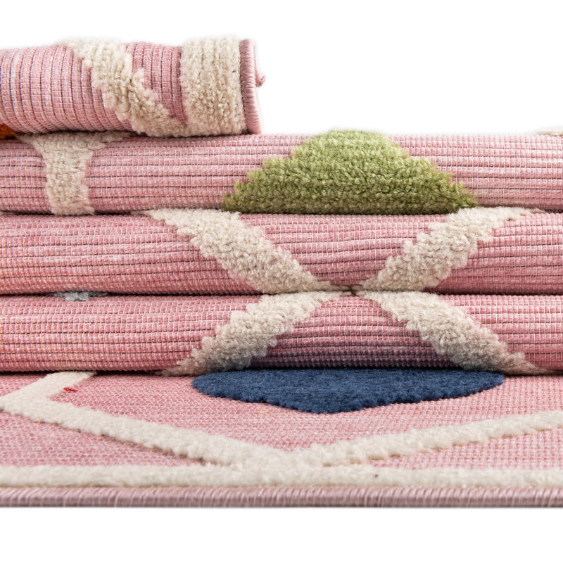 Bahama Breeze Outdoor Collection Area Rug -  Harbour Rectangle Pink  lifestyle 28