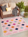 Bahama Breeze Outdoor Collection Area Rug -  Harbour Square Pink  lifestyle 37