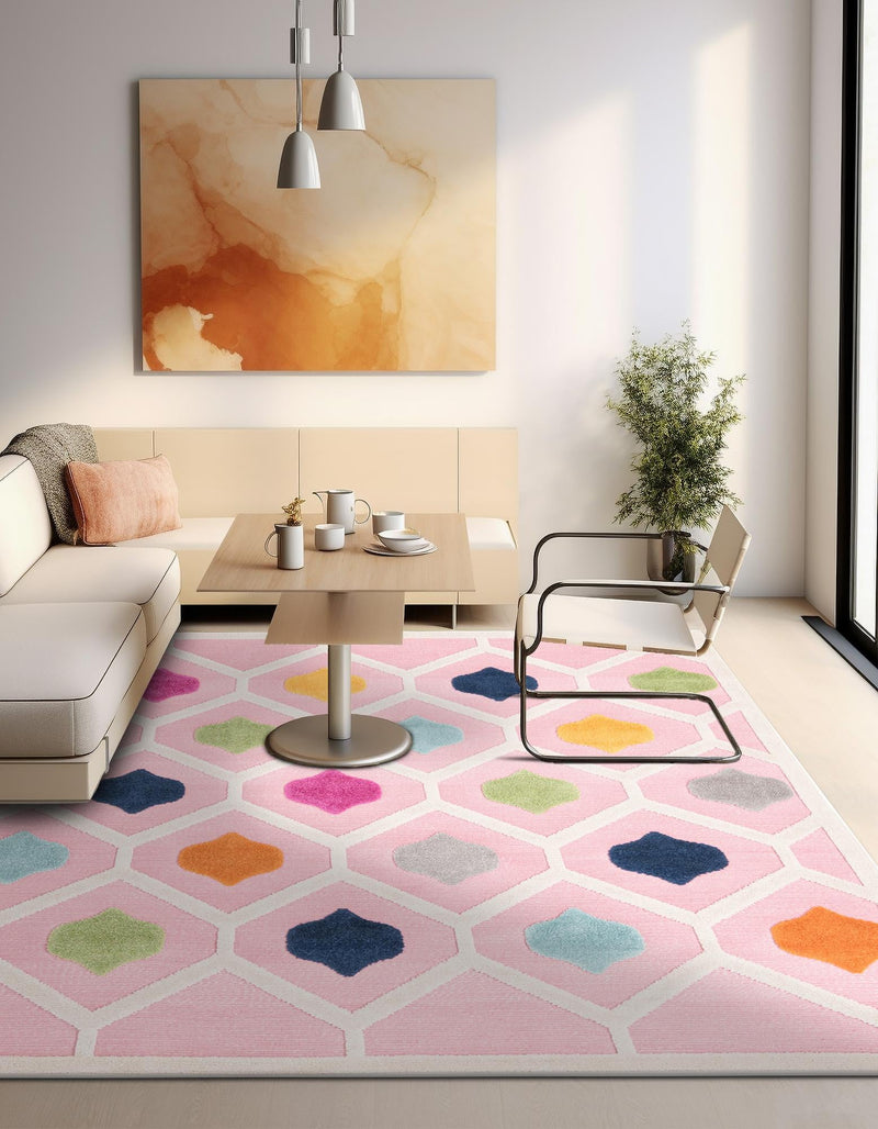 Bahama Breeze Outdoor Collection Area Rug -  Harbour Square Pink  lifestyle 125