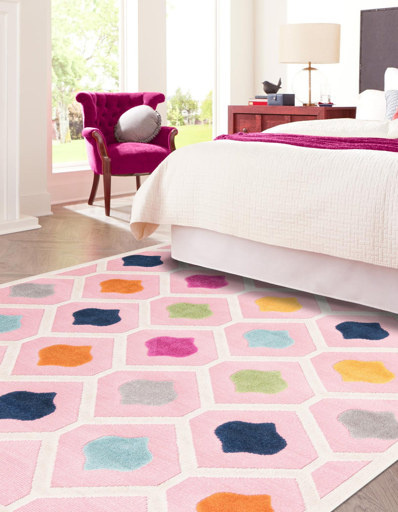 Bahama Breeze Outdoor Collection Area Rug -  Harbour Square Pink  lifestyle 197