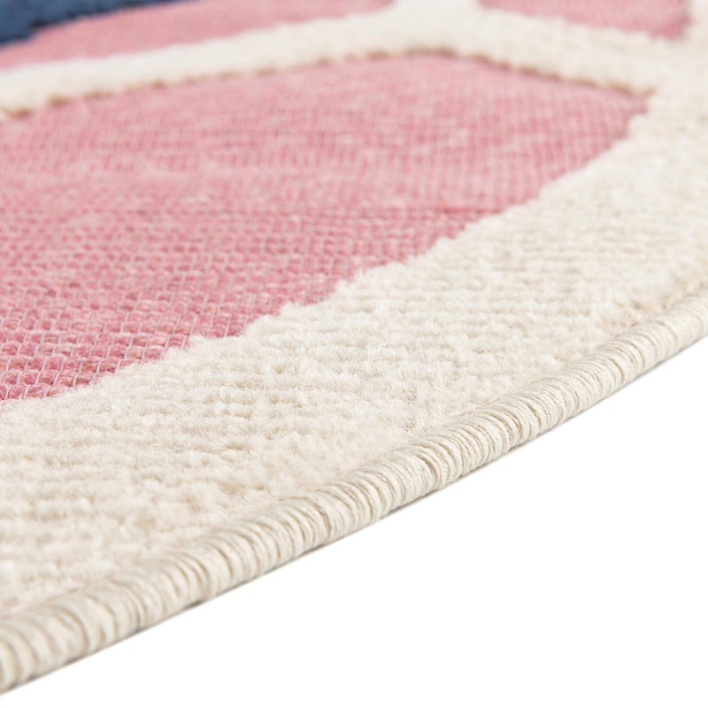 Bahama Breeze Outdoor Collection Area Rug -  Harbour Round Pink  lifestyle 80