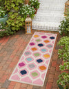 Bahama Breeze Outdoor Collection Area Rug -  Harbour Runner Pink  lifestyle 38