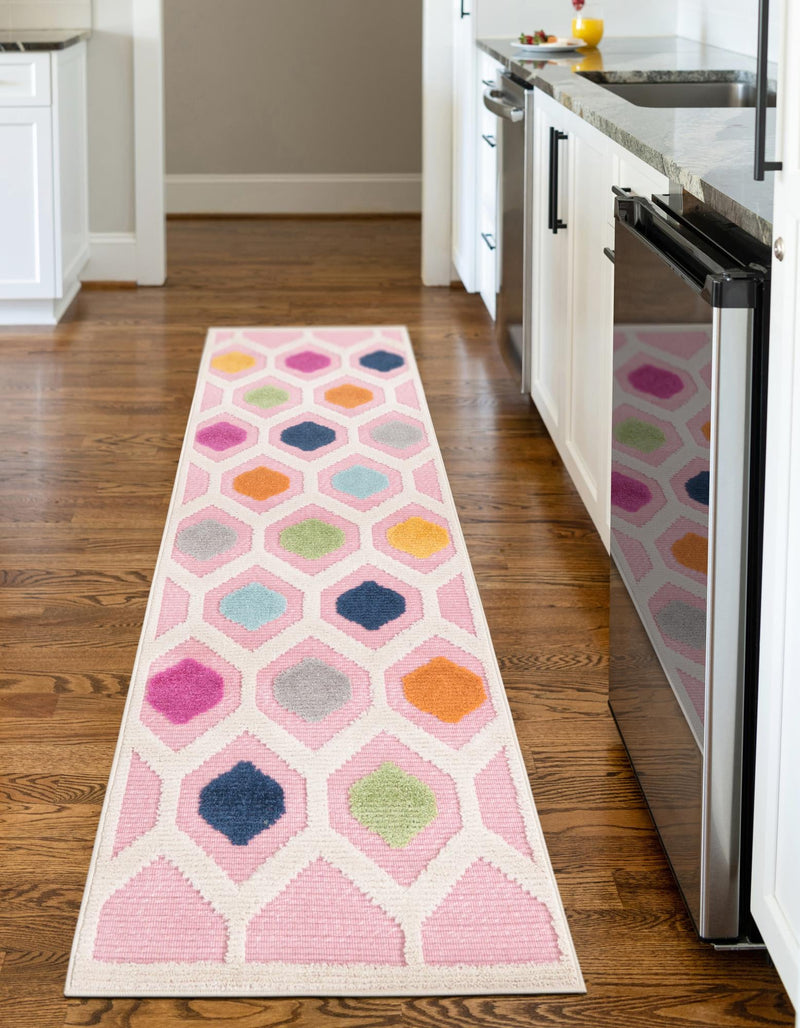 Bahama Breeze Outdoor Collection Area Rug -  Harbour Runner Pink  lifestyle 175