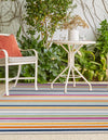 Bahama Breeze Outdoor Collection Area Rug -  Exuma Rectangle Gray  lifestyle 14