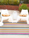 Bahama Breeze Outdoor Collection Area Rug -  Exuma Square Gray  lifestyle 71