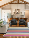 Bahama Breeze Outdoor Collection Area Rug -  Exuma Square Gray  lifestyle 143