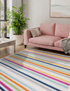 Bahama Breeze Outdoor Collection Area Rug -  Exuma Square Gray  lifestyle 163