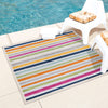 Bahama Breeze Outdoor Collection Area Rug -  Exuma Square Gray  lifestyle 95