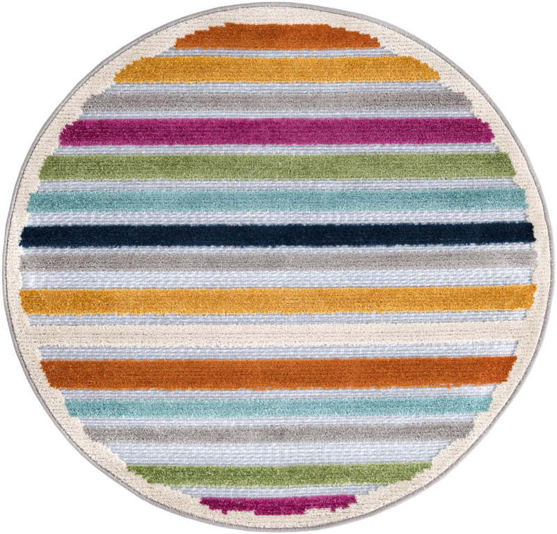 Bahama Breeze Outdoor Collection Area Rug -  Exuma Round Gray  lifestyle 58