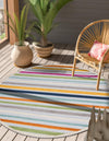 Bahama Breeze Outdoor Collection Area Rug -  Exuma Round Gray  lifestyle 114