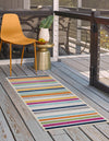Bahama Breeze Outdoor Collection Area Rug -  Exuma Runner Gray  lifestyle 135
