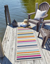 Bahama Breeze Outdoor Collection Area Rug -  Exuma Runner Gray  lifestyle 155