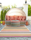 Bahama Breeze Outdoor Collection Area Rug -  Exuma Rectangle Beige  lifestyle 8