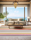 Bahama Breeze Outdoor Collection Area Rug -  Exuma Square Beige  lifestyle 126
