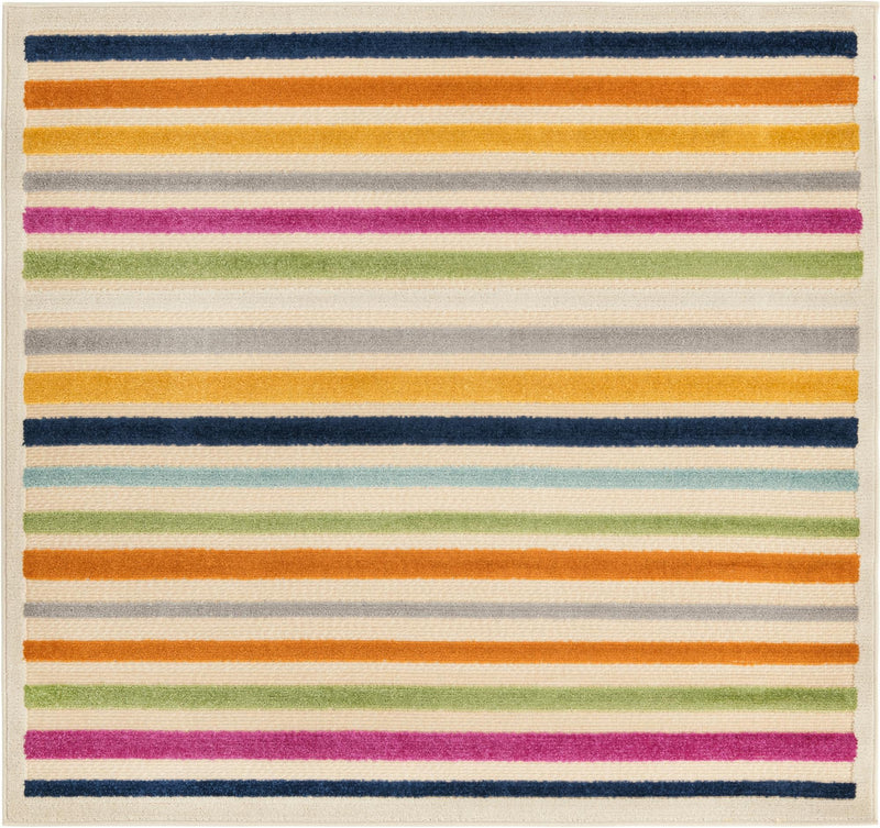 Bahama Breeze Outdoor Collection Area Rug -  Exuma Square Beige  lifestyle 54