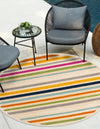 Bahama Breeze Outdoor Collection Area Rug -  Exuma Round Beige  lifestyle 45