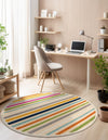 Bahama Breeze Outdoor Collection Area Rug -  Exuma Round Beige  lifestyle 167