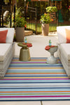 Bahama Breeze Outdoor Collection Area Rug -  Exuma Rectangle Blue  lifestyle 16